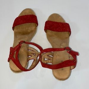 Sonoma red wedge espadrilles. Size 9